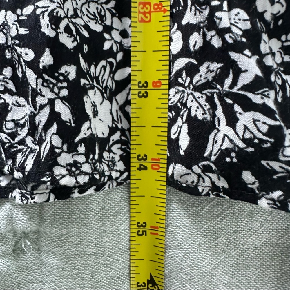 Abercrombie & Fitch Women’s Black & White Floral Skater Mini Dress L - Picture 7 of 7